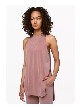 ★ Lululemon Fashion Forward Elevated Basic Restore Tunic Long Top Dark Pink 6 ★
